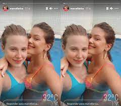 Folge deiner leidenschaft bei ebay! Vitoria Strada E Marcella Rica Compartilham Momento Romantico Na Piscina Ofuxico