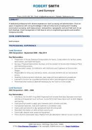 Land Surveyor Resume Samples Qwikresume