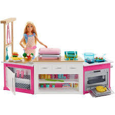 Available at your local walmart. Barbie Ultimate Kitchen Cooking Baking Playset With Chef Doll Walmart Com Barbie Kitchen Set Barbie Kitchen Barbie Toys