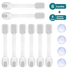 Itaar Bebe De Securite Verrouillage Bloque Placard Pour Contre L Ouverturede La Porte Tiroir Placard 8 Serrures 4 Angles De Collision Serrure Placard Tiroir