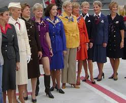 Twa Uniforms Worn By Former Twa Fas During The Opening Celebrations For Jetblue S Terminal 5 At Jfk Vintage Airlines Twa Flight Attendant