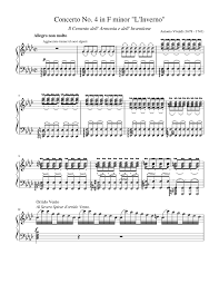 Download Labeled Vivaldi The Four Seasons Winter Sheet Music For Piano Solo Download And Print In Pdf Or Midi Free Sheet Music For The Four Seasons Winter By Antonio Vivaldi Classical