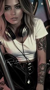 "Chaos en Stéréo." 🎧🎶🤘😎#rockvibes #follows♥️ #thankyou🙏 #tattoogirl  #🎶🎵🎼