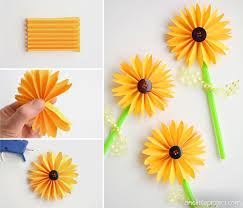 Now you have 4 perfect quarters. How To Make Folded Paper Sunflowers One Little Project
