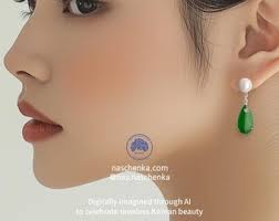 Jade Earring, Jade Earrings Dangle, Jade Stud Earrings, Elegant Jade  Earrings, Jade and Sterling Silver Earrings, Korean Jewelry NASCHENKA
