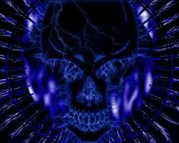 Skull 9 4k 5k hd creative. Blue Skull Backgrounds Group 66