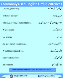 200 Commonly Used Urdu Sentences With English Free Pdf Lesson English Vocabulary Words English Phrases Sentences English Learning Books