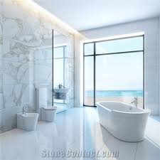 Mix in some small earthy accents like baskets, wooden side. Calacatta Gold White Marble Cut To Size Tile Wall Cladding Panel Covering For Bathroom Design Modern Style From China Stonecontact Com