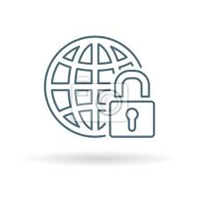 Free internet symbol icons in various ui design styles for web, mobile, and graphic design projects. Sichere Internet Symbol Globus Mit Vorhangeschloss Zeichen Leinwandbilder Bilder Computer Gesichert Kennwort Myloview De