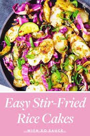 Easy Stir Fried Rice Cakes With Xo Sauce Recipe Stir Fry Rice Healthy Cooking Rice Cakes