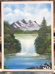 Waterfall Landscape Painting Class W Myke Bob Ross Cri 6 10 19 Myke Magyck Amzn.to/2iaadyu acrylic colours used in this painting are from liquitex and camlin brand you can use also try these : waterfall landscape painting class w myke bob ross cri 6 10 19