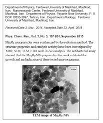 The xrd patterns of c300 showed a. Preparation Characterization And Antibacterial Activity Of Manganese Oxide Nanoparticles
