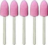 TMAX 10 pc 8 mm (5/16 Inch) Bullet Pink Aluminum Oxide Mounted Stone Point  Grinding Abrasive, 1/8 Inch Shank for Dremel and Other Rotary Tools : ...