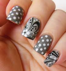 Apply white polish on the index finger. 50 Stylish Polka Dots Nail Art Designs Styletic