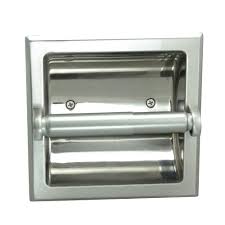 Search results for brushed nickel recessed toilet paper holder. Designers Impressions Satin Nickel Recessed Toilet Tissue Paper Hold Doorcorner Com