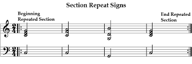 In music, a repeat sign is a sign that indicates a section should be repeated. Onmusic Dictionary Term