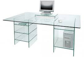 Most Appropriate Glass Computer Desk With Shelves Glass Computer Desks Glass Desk Computer Desk With Shelves