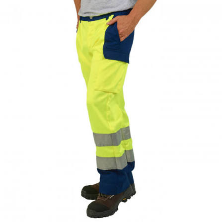 Pantalon haute visibilité professionnel de travail homme manutention artisan transport chantier | VTSH159 | L'Echoppe