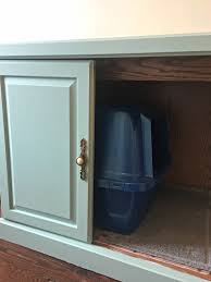 Cats do not associate punishment with the incident in question, so it doesn't help train her not to do it in the future. Old Cabinet To Cat Litter Box Furniture Wow Diy Litter Box Enclosure