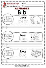 The english alphabet consists of 26 letters. Letter B A To Z Alphabet Printable Alphabet Worksheets Letter B Worksheets Kindergarten Worksheets Printable