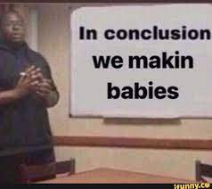 In Conclusion We Makin Babies