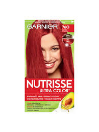 I always have 1 or 2 different bottles of garnier on my dresser i recently used it on my hair and it didn't take it left my hair the same i had to re dye it a week later. 760 Ultra Red Garnier Nutrisse Ultra Color