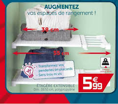 Voir plus d'idées sur le thème placard à balai, rangement aspirateur, idee rangement. Promo Etagere Extensible Chez Gifi