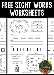 Free Sight Words Worksheets Kindergarten Kindergarten Worksheets Sight Words Sight Word Worksheets Sight Word Worksheets Free