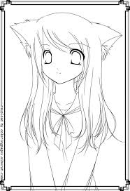 Keep your kids busy doing something fun and creative by printing out free coloring pages. Anime Cat Girl Coloring Pages Coloring Home