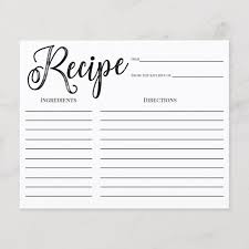 Trendy Brush Calligraphy Bridal Shower Recipe Card Zazzle Com Bridal Shower Recipes Cards Bee Baby Shower Invitations Recipe Cards