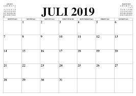 Kalender Juli 2019 Zum Ausdrucken Drucken Pdf