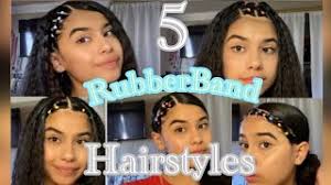 Have you ever heard of the heart i love this look, but my hair is super fine & was wondering about any damage using the rubber bands. 5 Easy Rubberband Hairstyle Tutorial Youtube