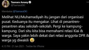 Ustaz adi hidayat meminta agar masyarakat tidak mudah terpancing dengan ucapan yang memprovokasi. Tsamara Amany Angkat Bicara Soal Nu Dan Muhammadiyah Coba Main Ke Kampung Berita Hits