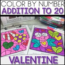 All you need to do is choose and print the suitable version for your class, and you're ready to go. Coloring By Addition Valentines Worksheets Teaching Resources Tpt