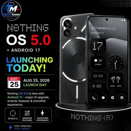 🔥 Nothing OS 5.0 + Android 17 is here! 📱, New UI, smarter features & a  smoother experience — Nothing users are in for a fresh upgrade. ⚡, -, -, -,  -, -, #NothingOS50 #Android17 #Nothing #TechNews ...