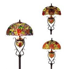 Popular art glass floor lamp of good quality and at affordable prices you can buy on aliexpress. 3 Lights Daisy Grape Rose Floor Lamp Tiffany Elegant Style Stained Glass Floor Light For Bedroom Takeluckhome Com