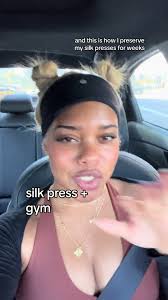Replying to @Rebecca how i preserve my silk press while i work out in the  gym/pilates 🫶🏽 #fittok #gymtok #silkpress #preservestraighthair