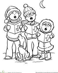 Each printable highlights a word that starts. Color The Carolers Worksheet Education Com Printable Christmas Coloring Pages Christmas Coloring Pages Christmas Colors