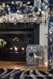 Beautiful Blue And White Christmas Home Decorating Ideas Plus 18 Other Bloggers Christmas Home Tours Christmas Decorations For The Home White Christmas Decor Diy Christmas Decorations For Home