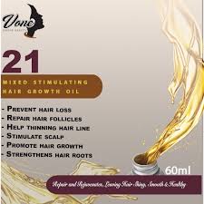 This oil, which you can pick up from most pharmacies or whole foods, is great to help stimulate hair growth shares thompson. Vone 21 Mixed Stimulating Hair Growth Oil 60ml Inf Hair Cosmetics
