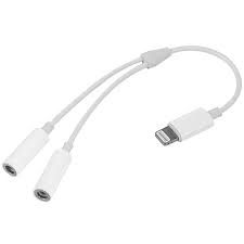 2 In 1 Lightning 3 5mm Headphone Jack Adapter Mh027 White