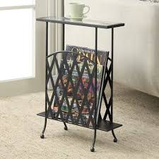 Very Narrow Magazine Rack Table Glass Top Side Table Chair Side Table Furniture