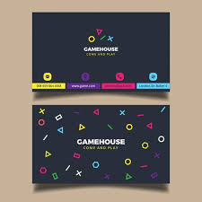 Download Business Card For A Video Game Business For Free In 2020 Business Card Design Business Card Template Business Cards
