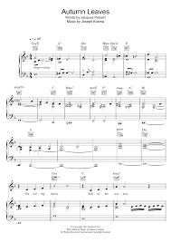 The sheet music is a pdf file and is only available on soothing relaxation. Autumn Leaves Sheet Music By Bob Dylan For Piano Vocal Guitar Noteflight Marketplace
