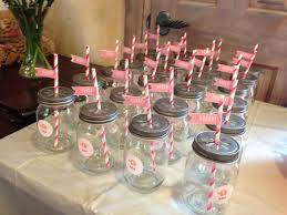 Mason Jar Glasses For Elephant Baby Shower Mason Jar Glasses Mason Jar Decorations Mason Jar Baby Shower