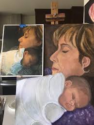 Older paintings by an 80-year-old artist with vision issues