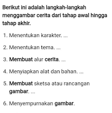 Maybe you would like to learn more about one of these? Yang Bukan Langkah Langkah Membuat Gambar Cerita Adalah Tolong Jawab Ya Kak Plis Brainly Co Id