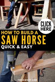How To Build A Folding Sawhorse Quick And Easy In 2020 Sawhorse Woodworking Basics Saw Horse Diy