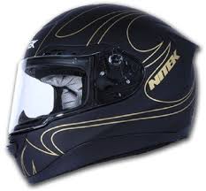 Black And Gold Motorcycle Helmet Nitek N123 Street Racer P1 Flat Black Gold Flame Full Face Motorcycle Helmet Nitek With Images Full Face Motorcycle Helmets Helmet Motorcycle Helmets For Sale
