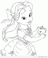 Disney princess characters coloring pages. Baby Disney Princess Coloring Page Novocom Top